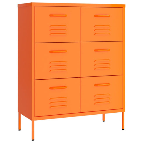 Lady Jillian -  Drawer Cabinet Orange 80x35x101,5 cm Steel